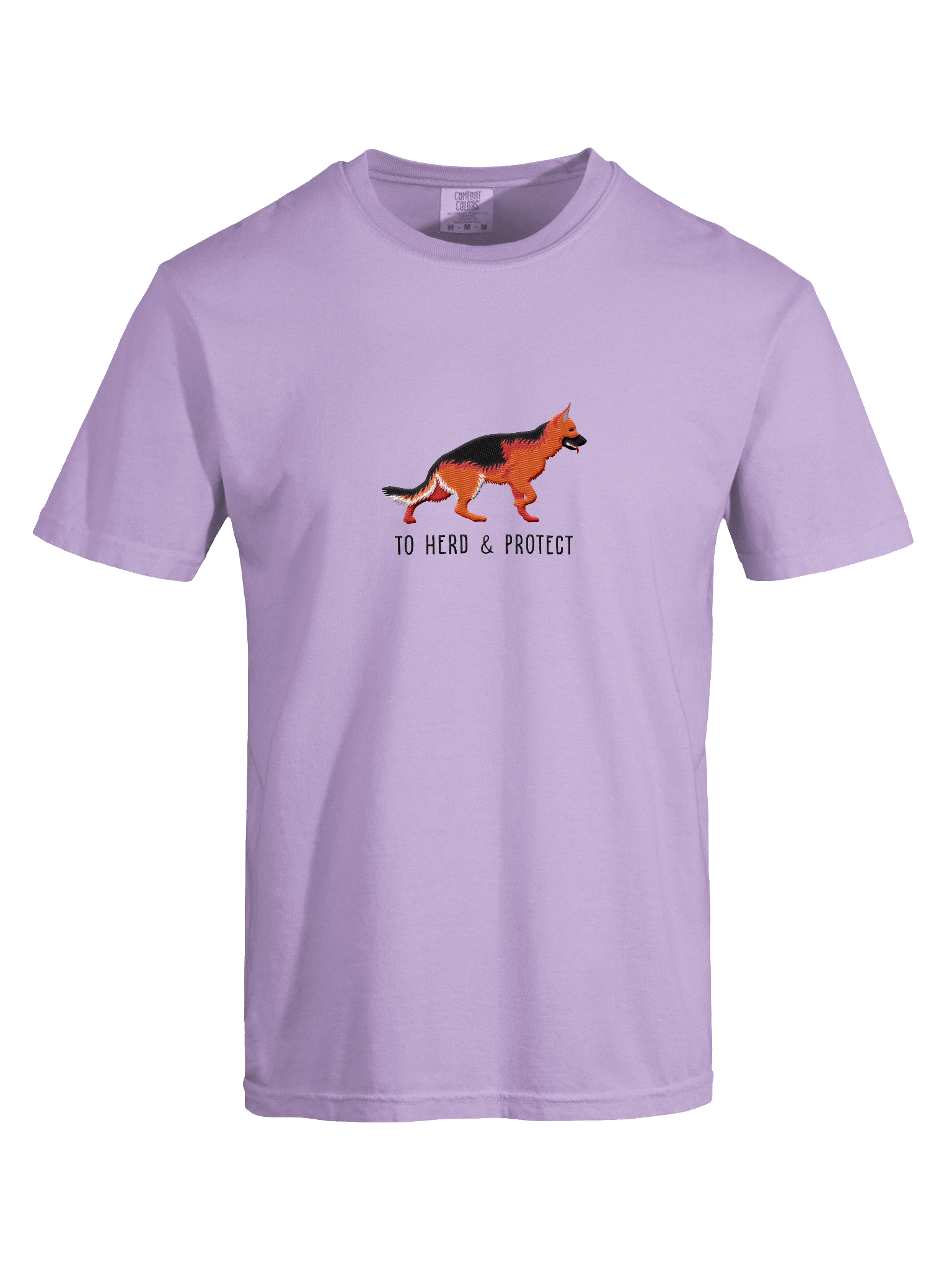 To Herd and Protect T-Shirt(Embroidered) of a German Shepherd(Red) product image (37)