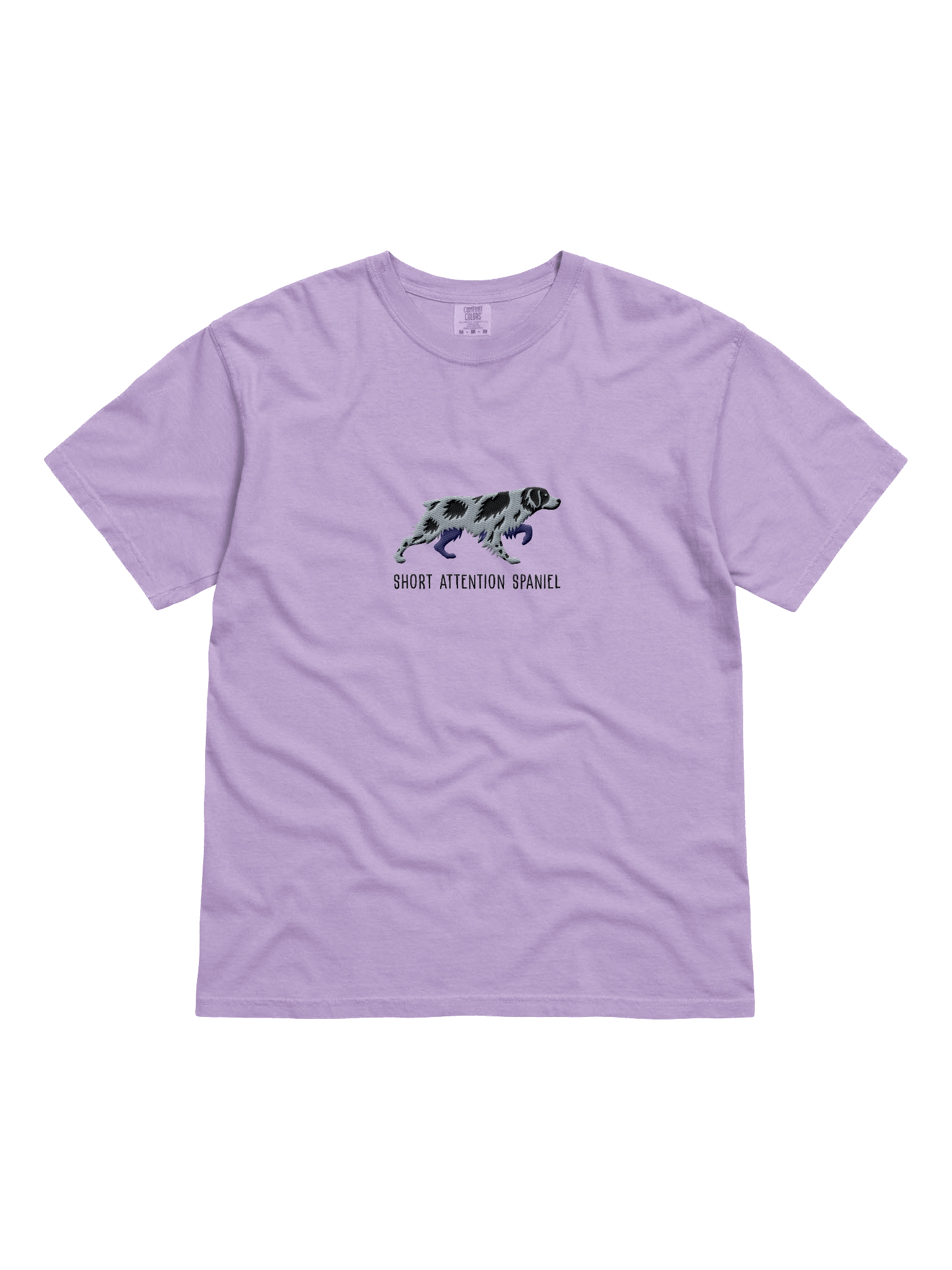 Short Attention Spaniel T-Shirt(Embroidered) of a Brittany Spaniel(Blue Merle) product image (31)