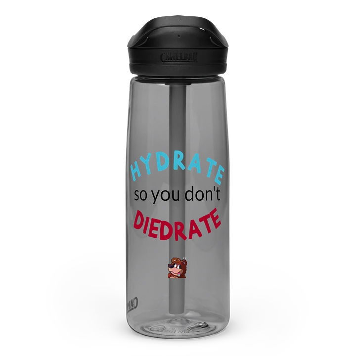 HYDRATE so you don't DIEDRATE Cartoon Water Bottle product image (1)