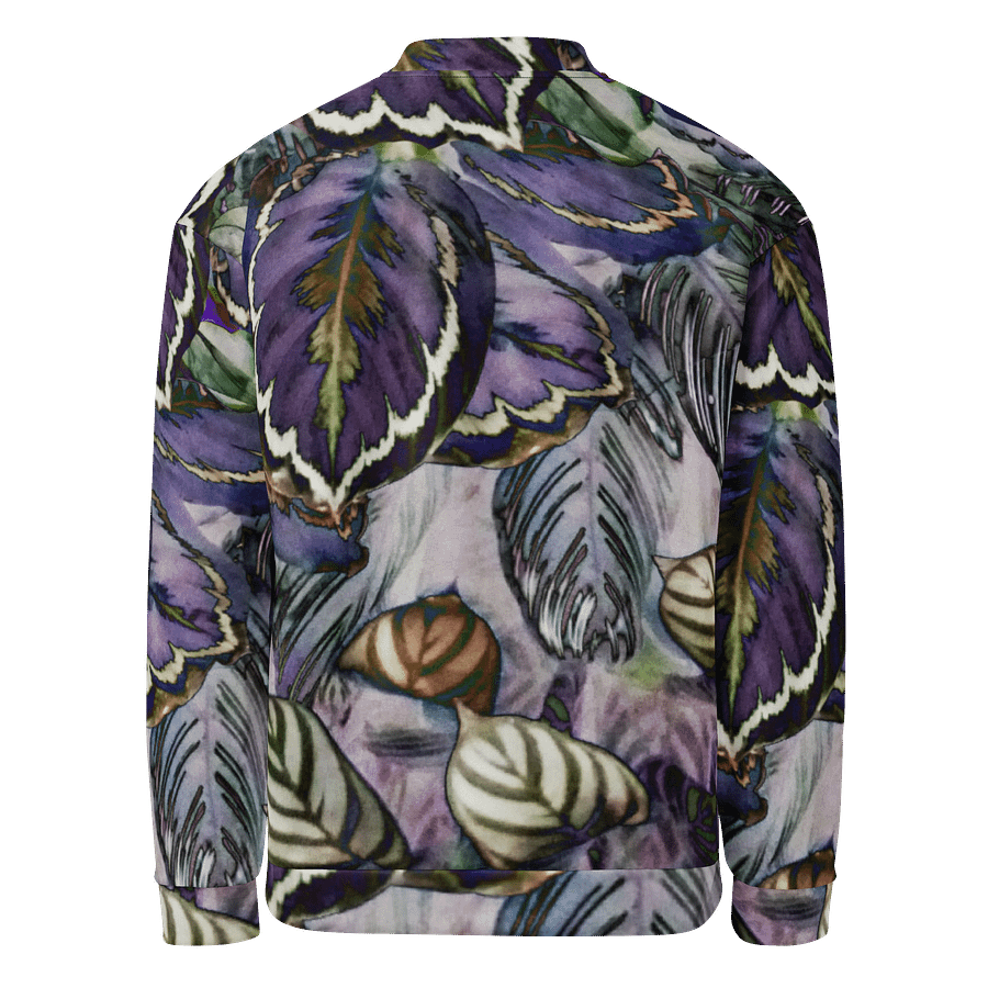 Purple Leaves Bomber Jacket product image (2)