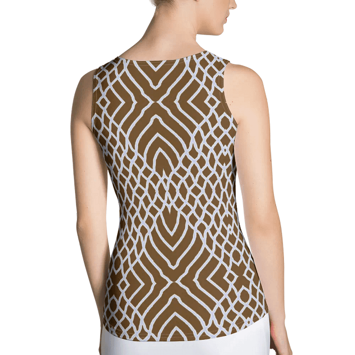 Net White and brown/All-Over Print Women's Tank Top by Sublicolor product image (2)
