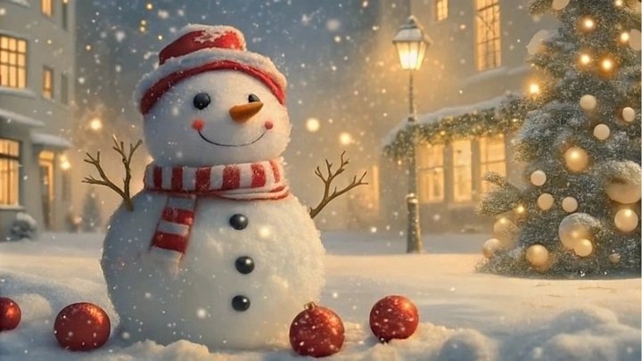 The Snowman’s Festive Wonderland Christmas in the Village - Frame TV V product image (1)