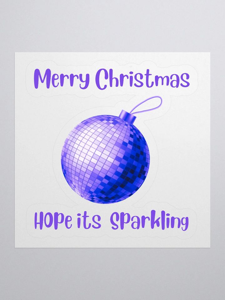 Sparkling Christmas Mirrorball Sticker - Purple product image (3)