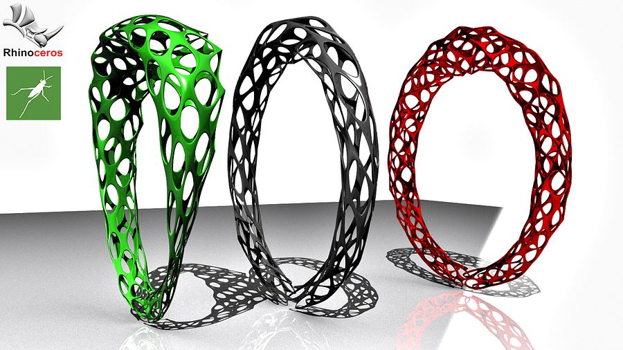 Weaverbird Ring Parametric Design Grasshopper Rhino Files Download product image (1)