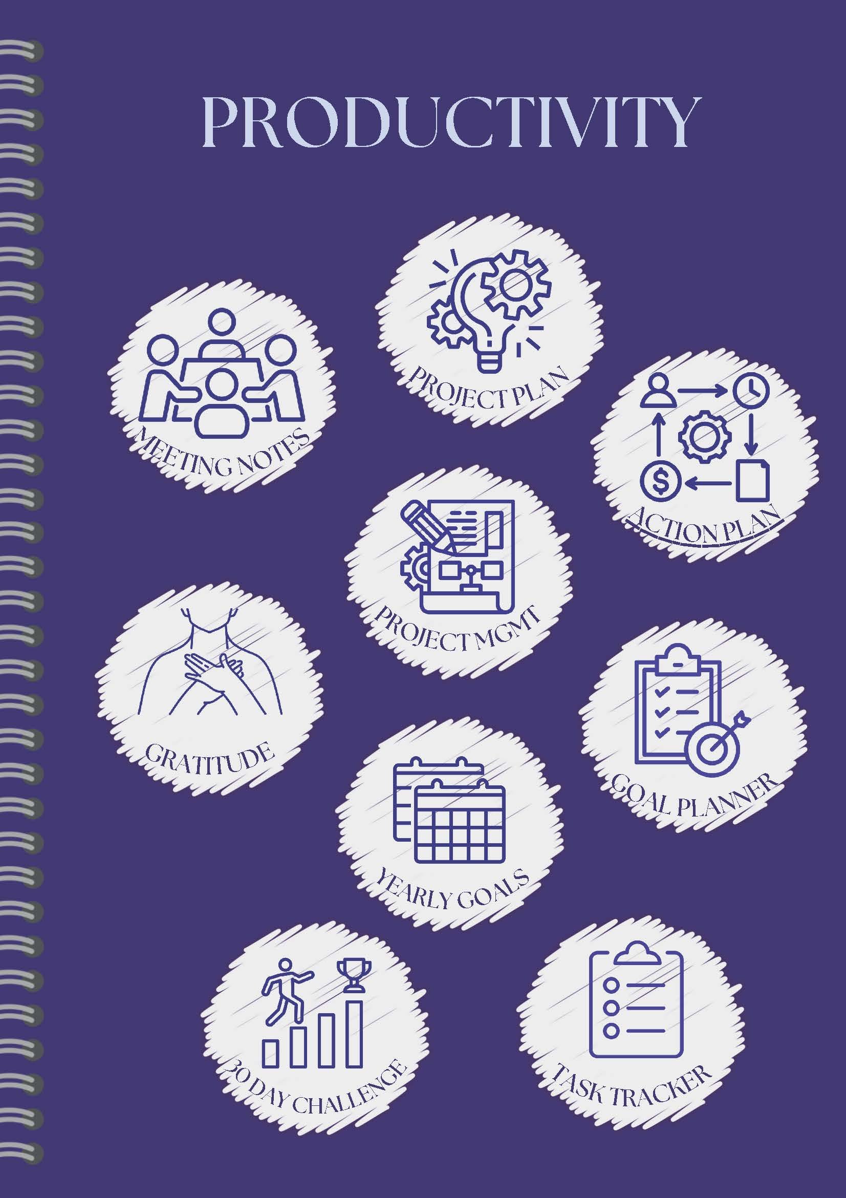 Detailed Undated Planner - Abstract Purple Marble product image (6)