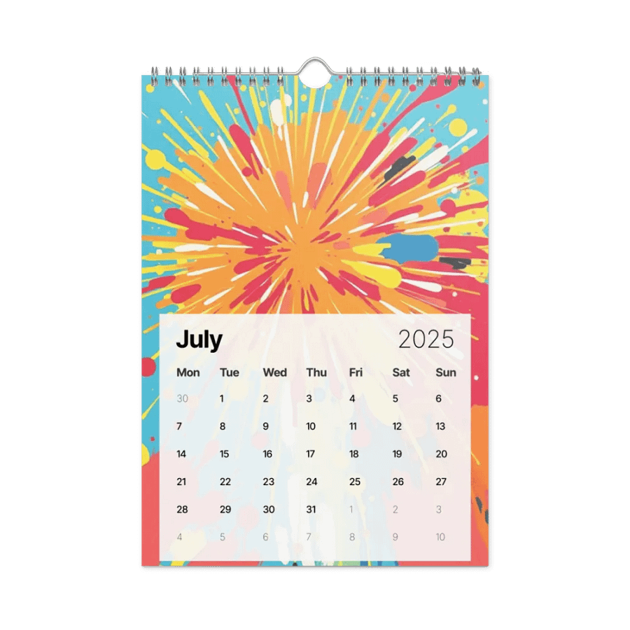 ART ABSTRACT WALL CALENDAR 2025 product image (7)