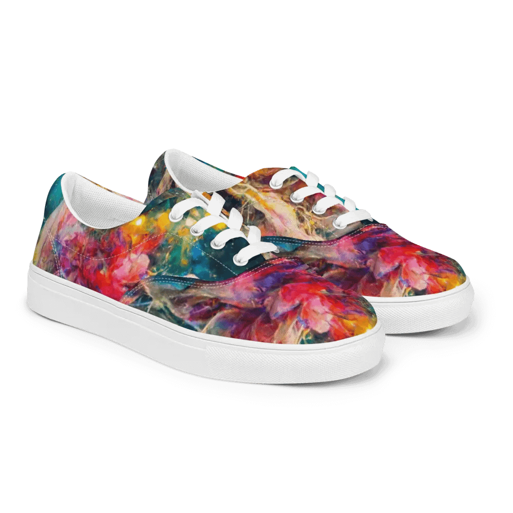 men's cosmic blossom lace-up canvas shoes product image (2)