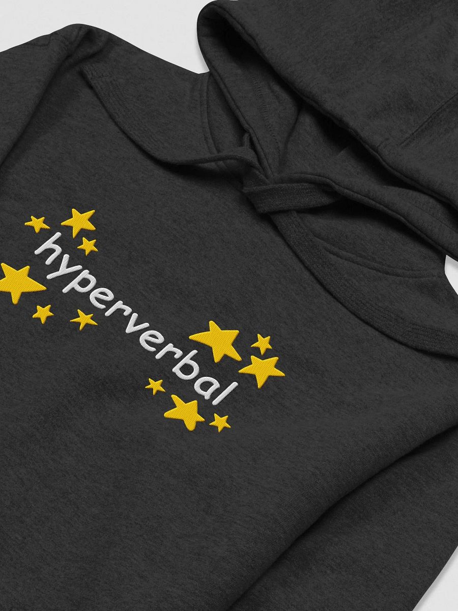hyperverbal (comic sans and stars) embroidered heavyweight hoodie product image (3)