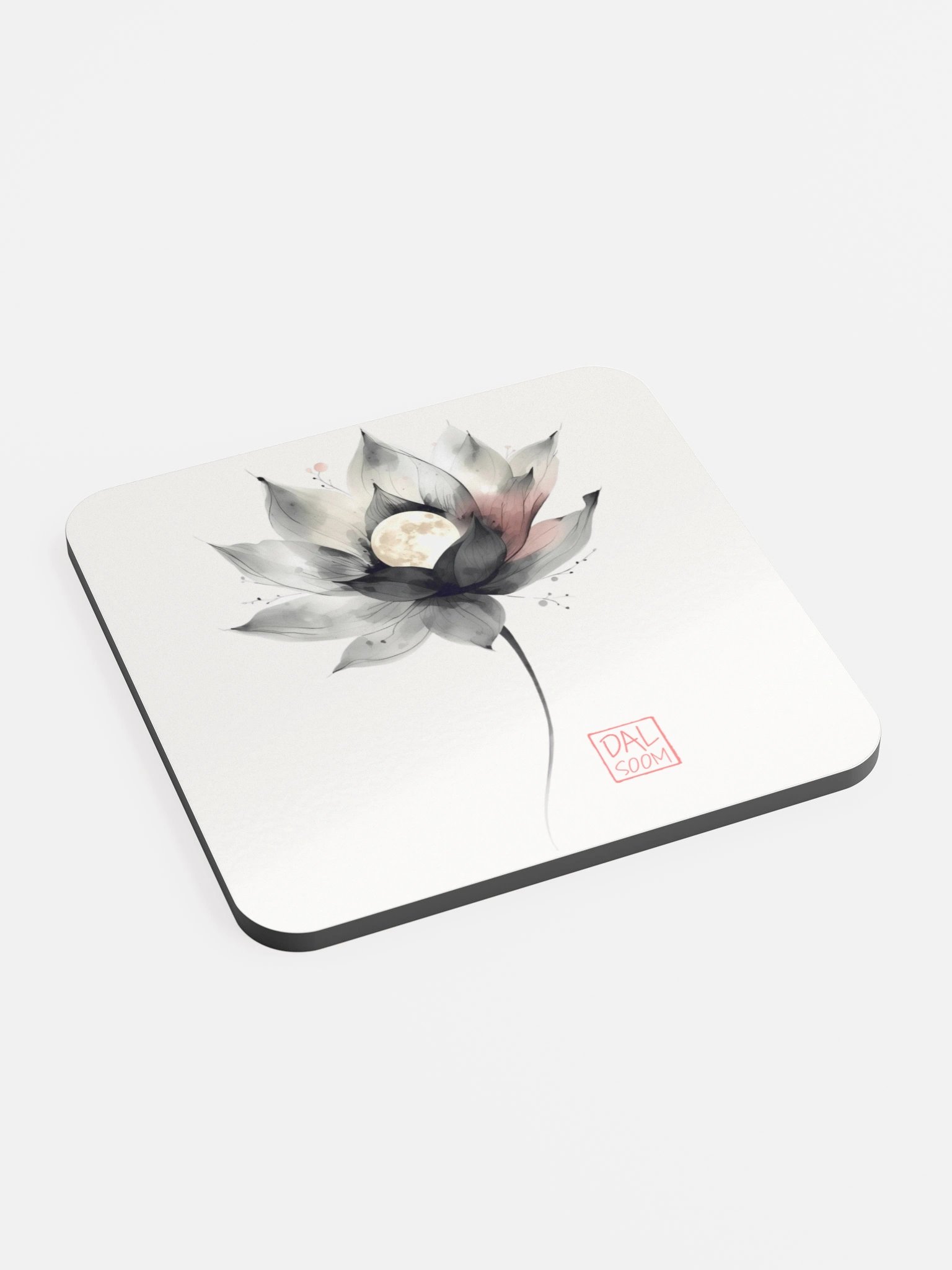 Moonlit Lotus Glossed Coaster product image (2)