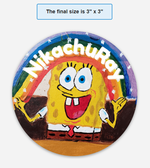 Spongebob NikachuRay Imagination (Picture of Her Painting) Sticker product image (1)