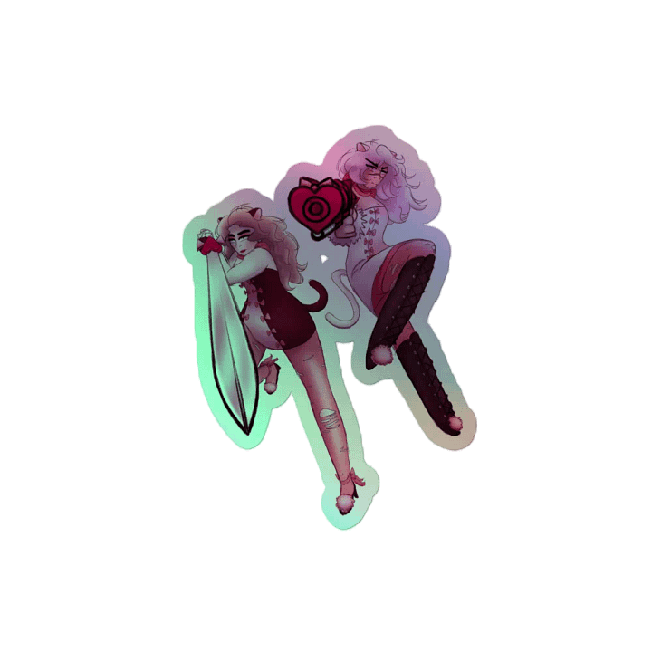 "Neopolitan Fan Service" Ingrid & Noure Kiss-Cut Holographic Sticker product image (2)