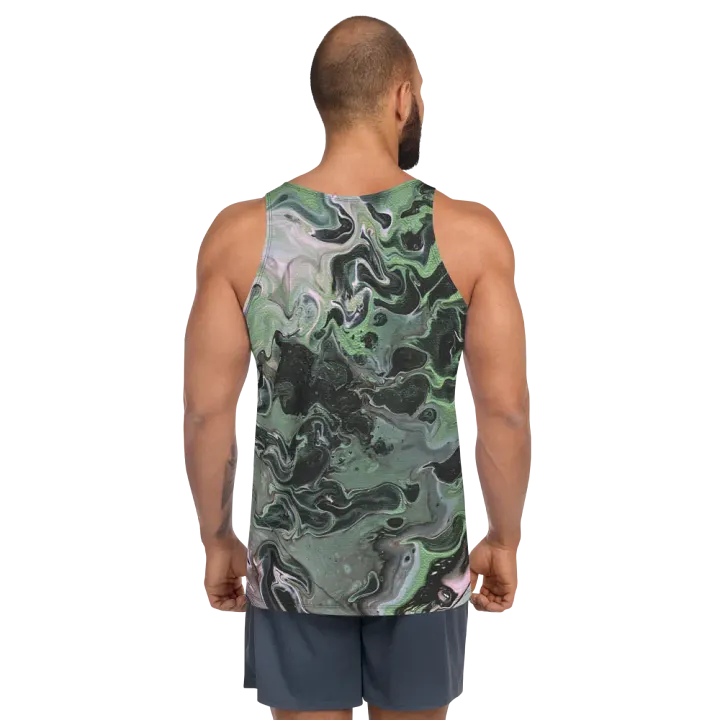 Metallic Green Fluid Acrylic Tank Top product image (2)