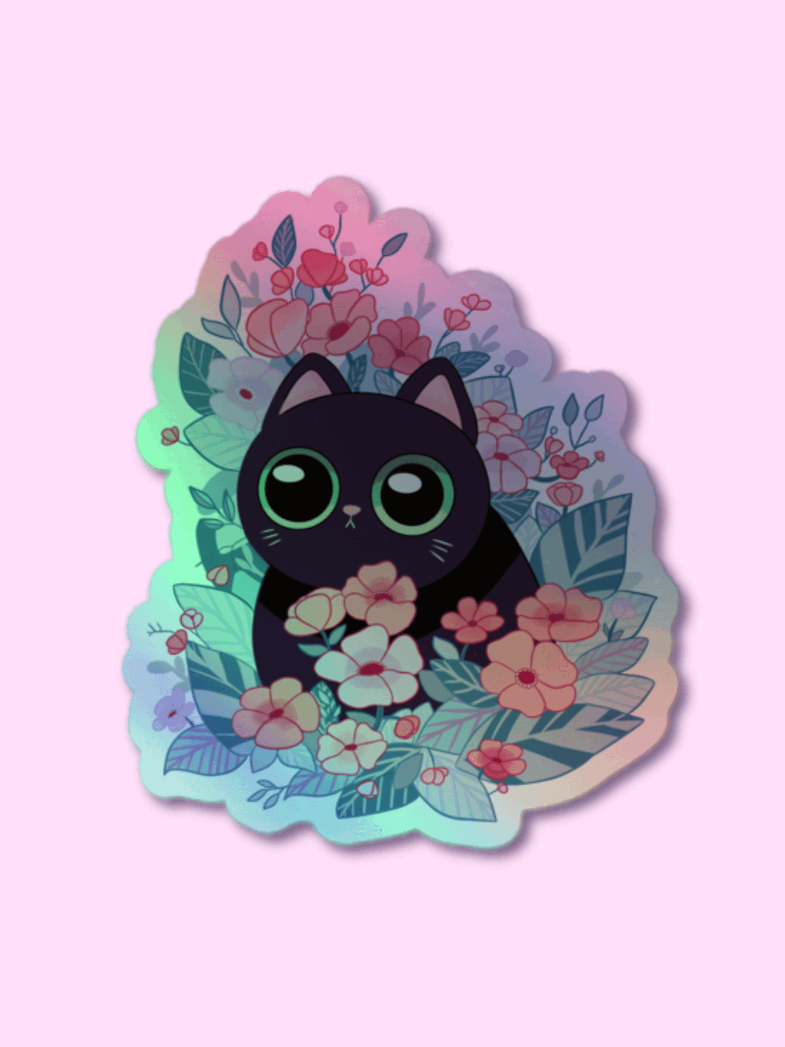 Enchanted Garden Cat Sticker Sheet product image (1)