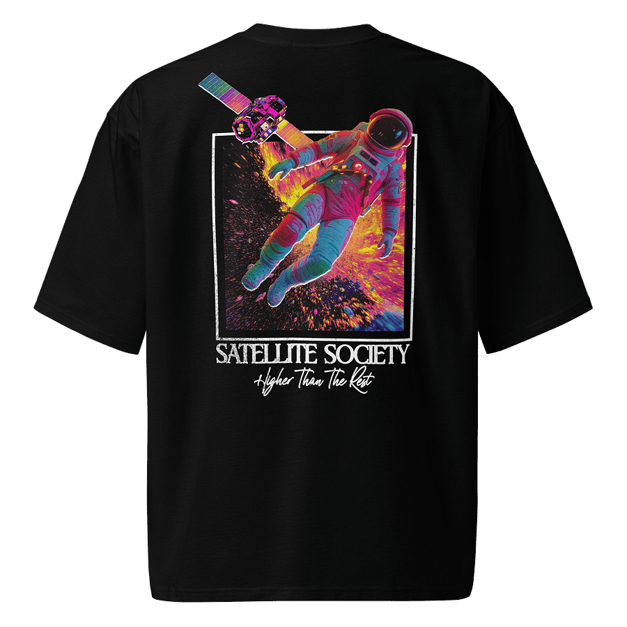Satellite Society Heat Signature Oversized Streetwear Tee (Black) product image (2)