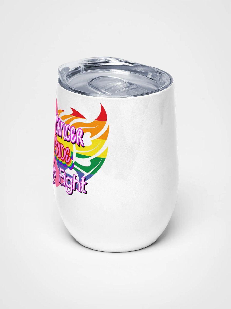 Fighting Cancer w/ Pride - Wine Tumbler product image (5)