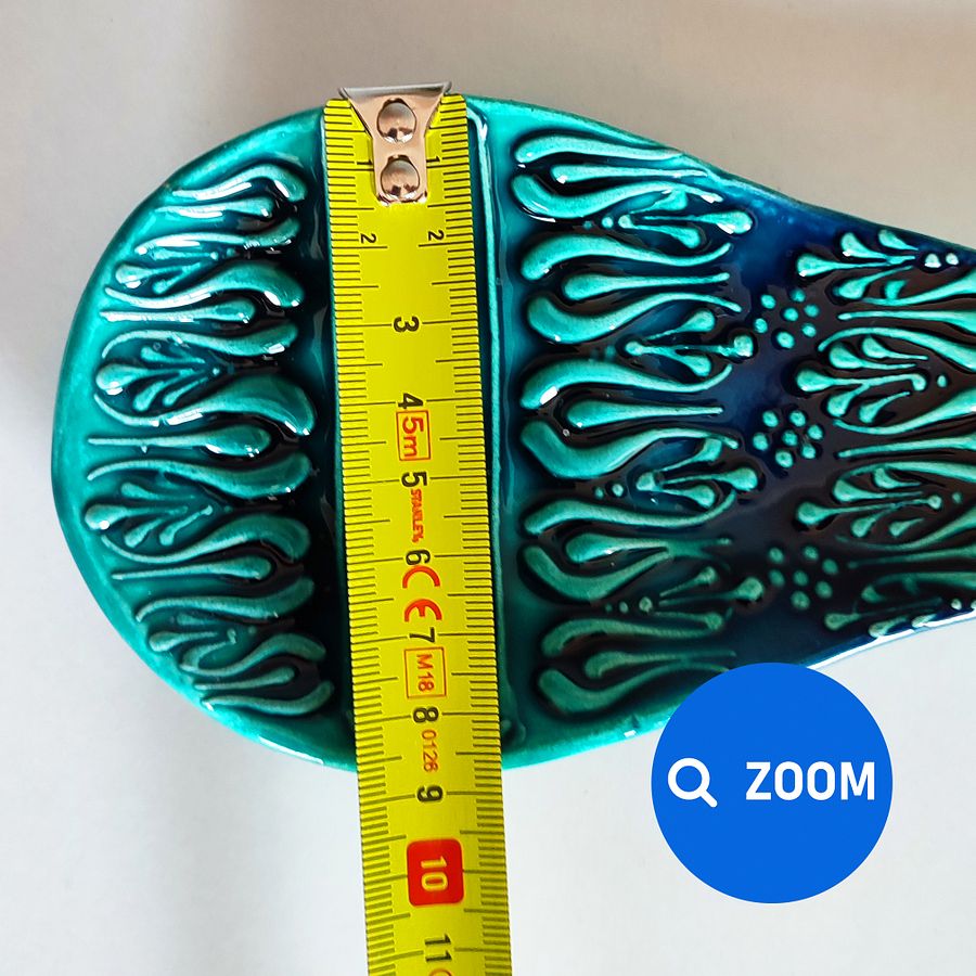 Ceramic turquoise spoon rest — handmade pottery, handmade ceramic, home decor, handmade gift, Turkish ceramic product image (8)
