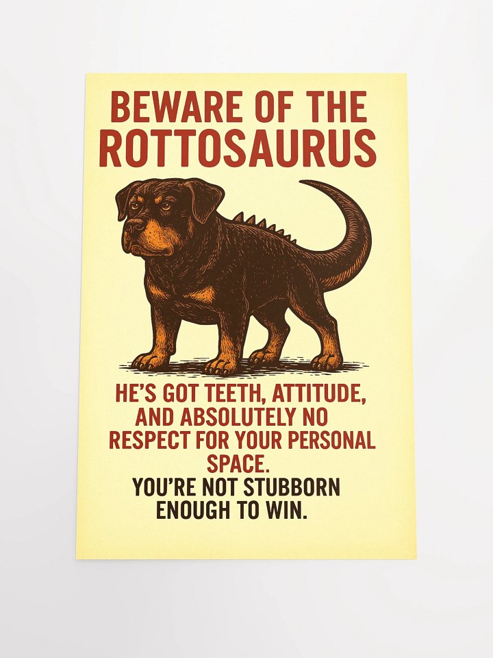 Beware of the Rottosaurus Poster product image (2)