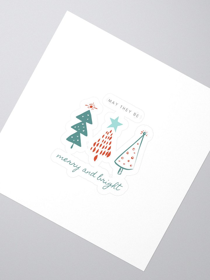 Merry & Bright Christmas Trees Stickers product image (2)