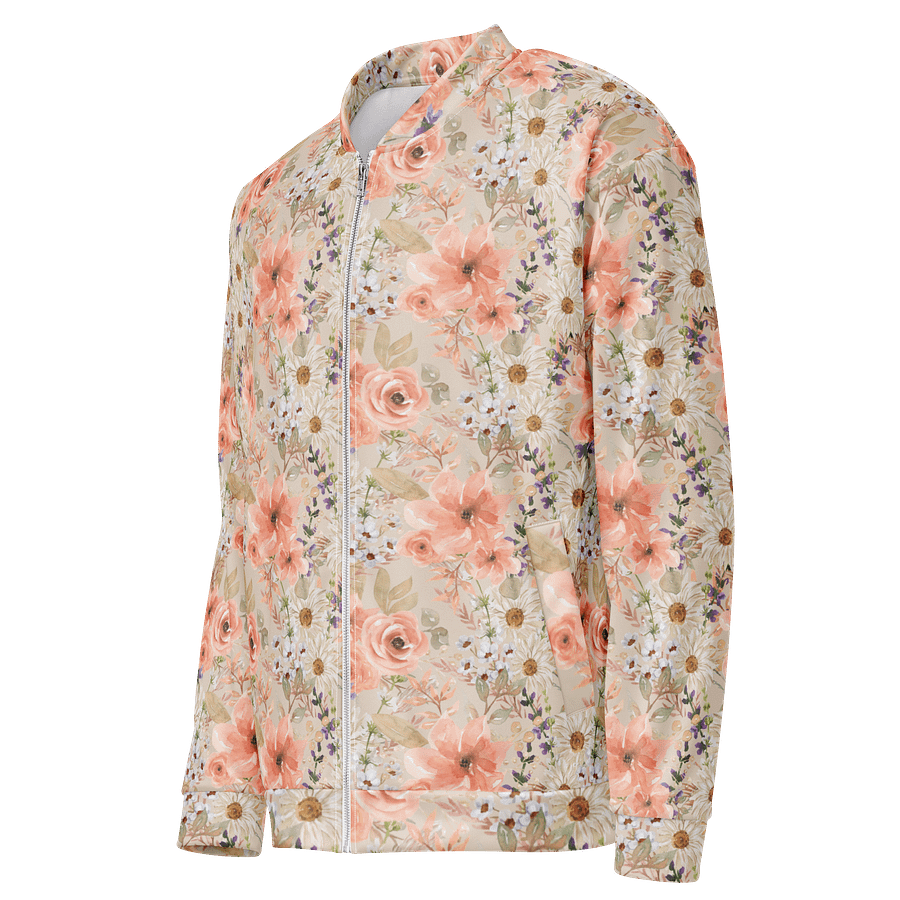 Orange Flowers Bomber Jacket product image (3)