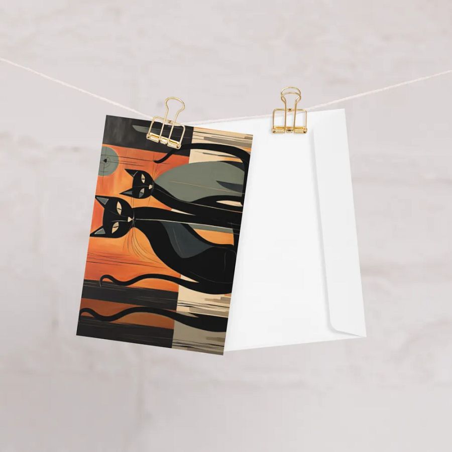 Abstract Black Love Cats product image (5)