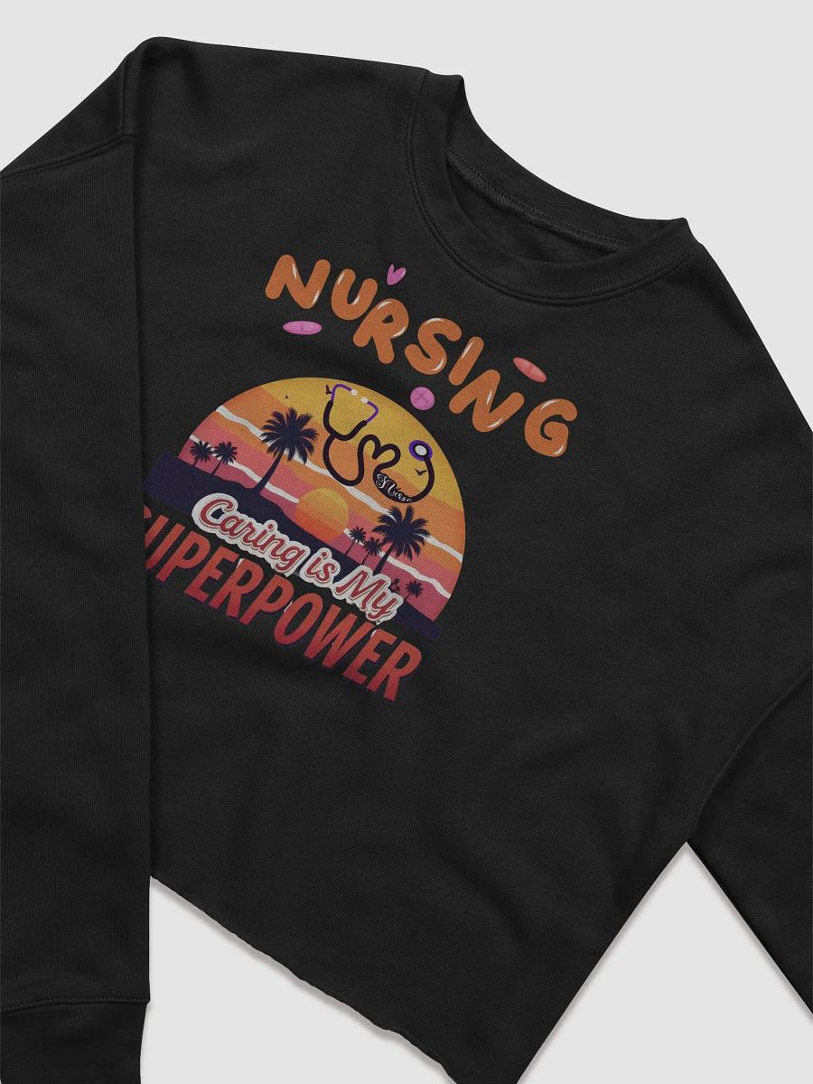 Caring Superpower Sunset Crop Sweatshirt product image (8)