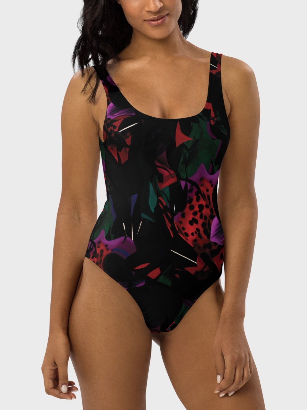 One-piece Swimsuit "Blosoom At Midnight" product image (3)