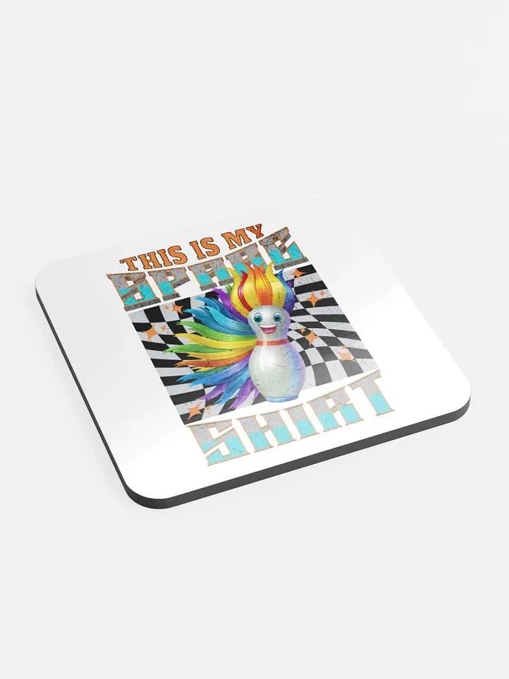 This Is My Spare Shirt Bowling Rainbow Mohawk Pin Coaster product image (2)
