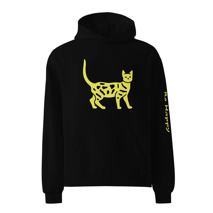 Feline Fusion Yellow Oversized Hoodie product image (1)