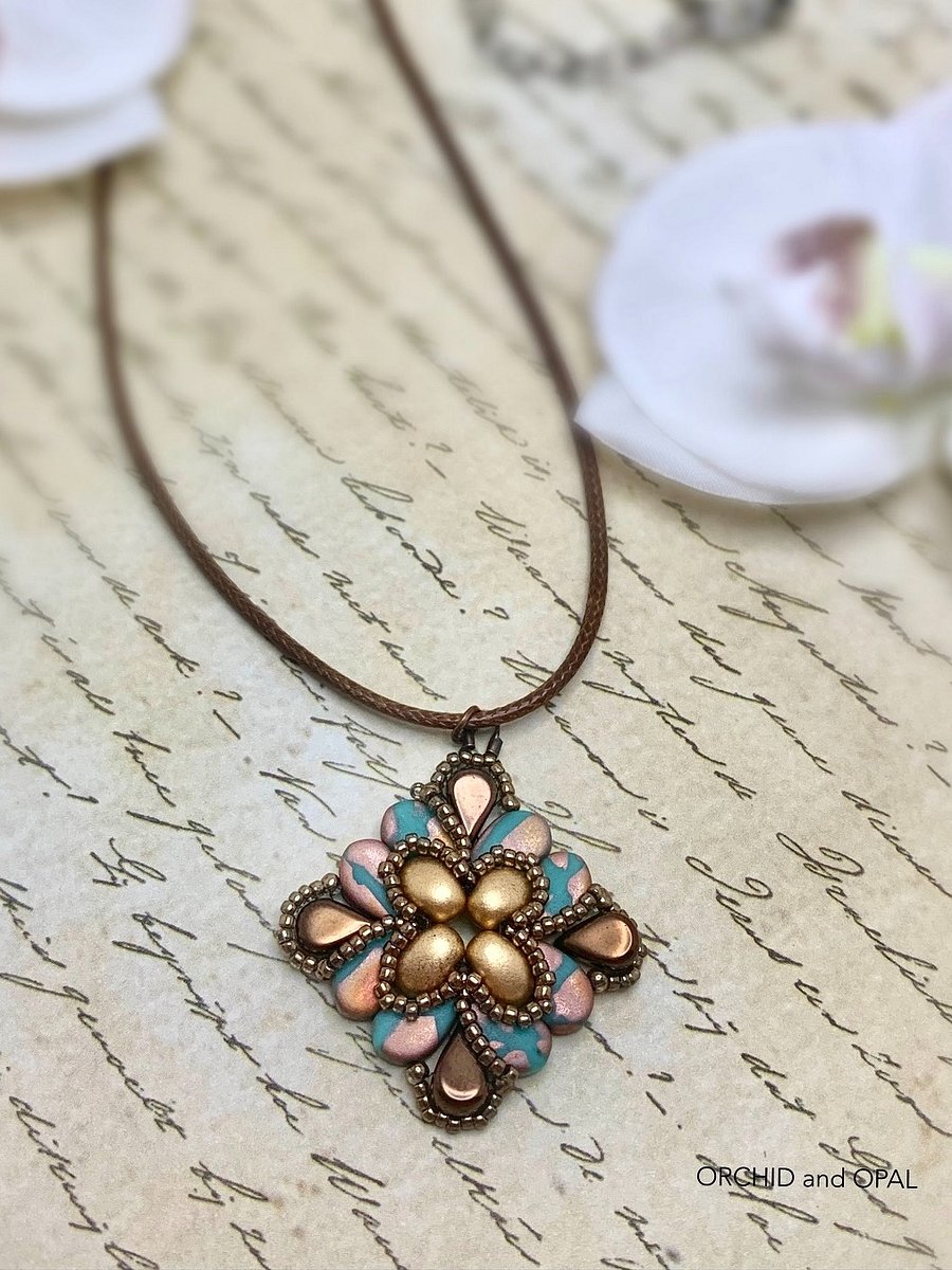 Beading Pattern – Paisley Flourish Earrings and/or Pendant product image (3)