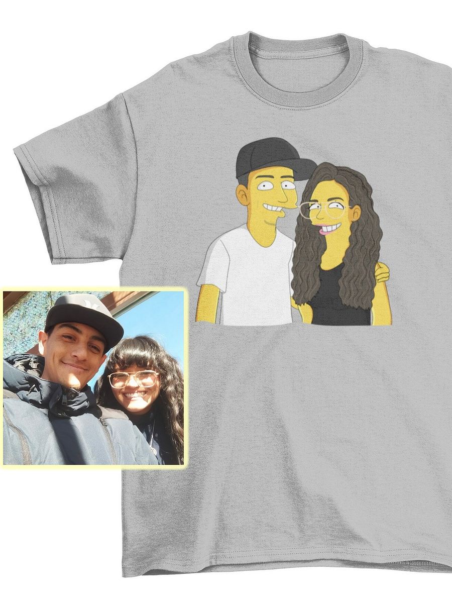 Yellow style t-shirt cartoon portrait, creative personalized gifts product image (4)