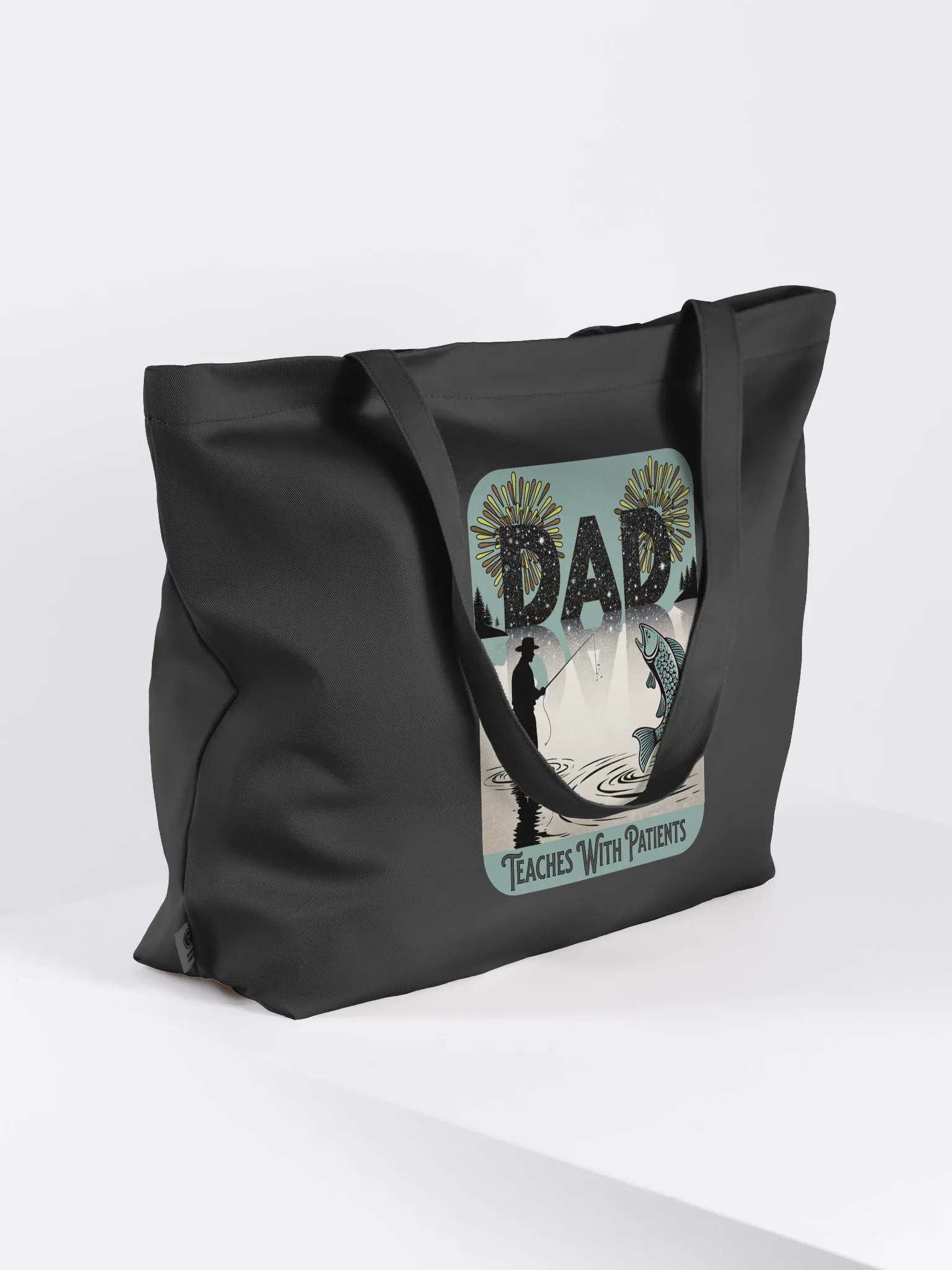 Dad Fishing Teaches With Patients Tote Bag product image (1)