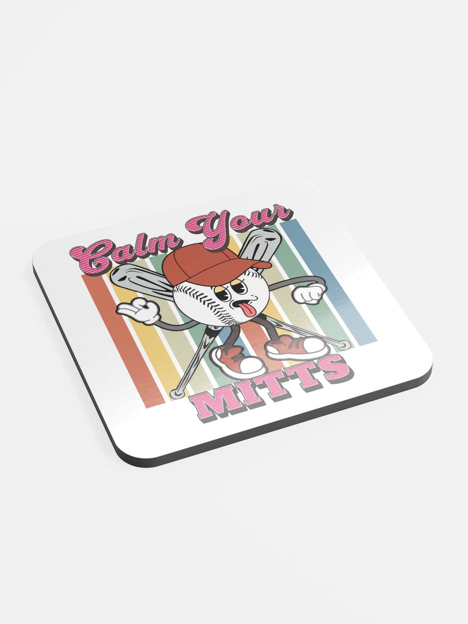 Calm Your Mitts Baseball Coaster product image (3)