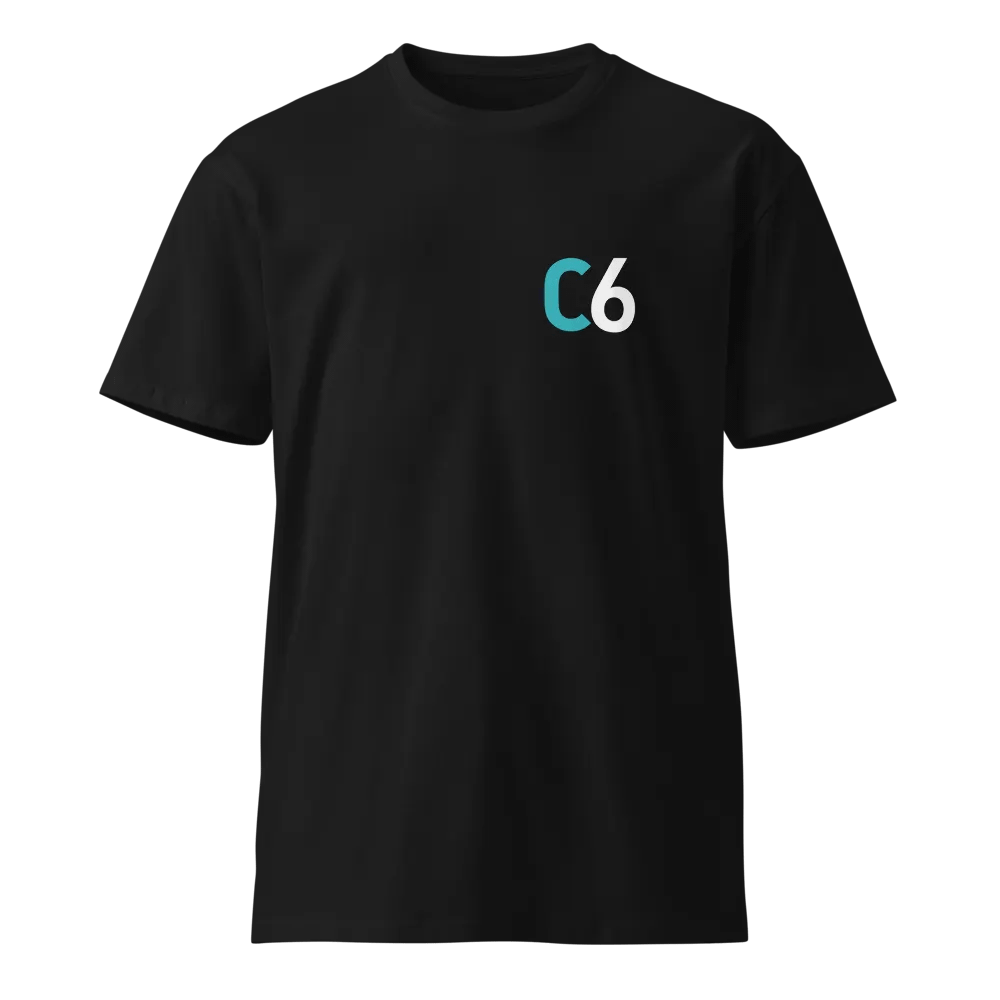 C6 - T-Shirt (White-Teal Logo) product image (1)