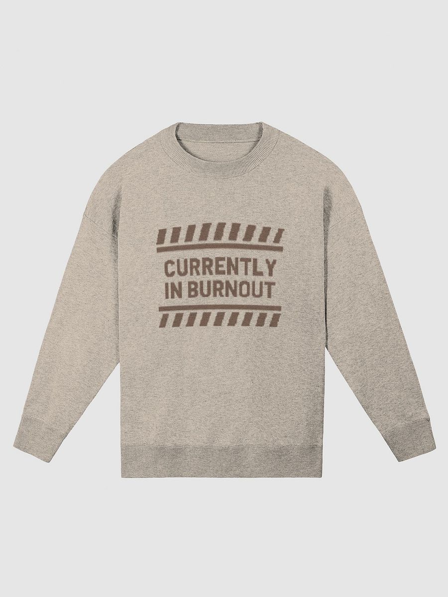 CURRENTLY IN BURNOUT (lg. design, taupe and brown) knitwear relaxed crewneck product image (1)
