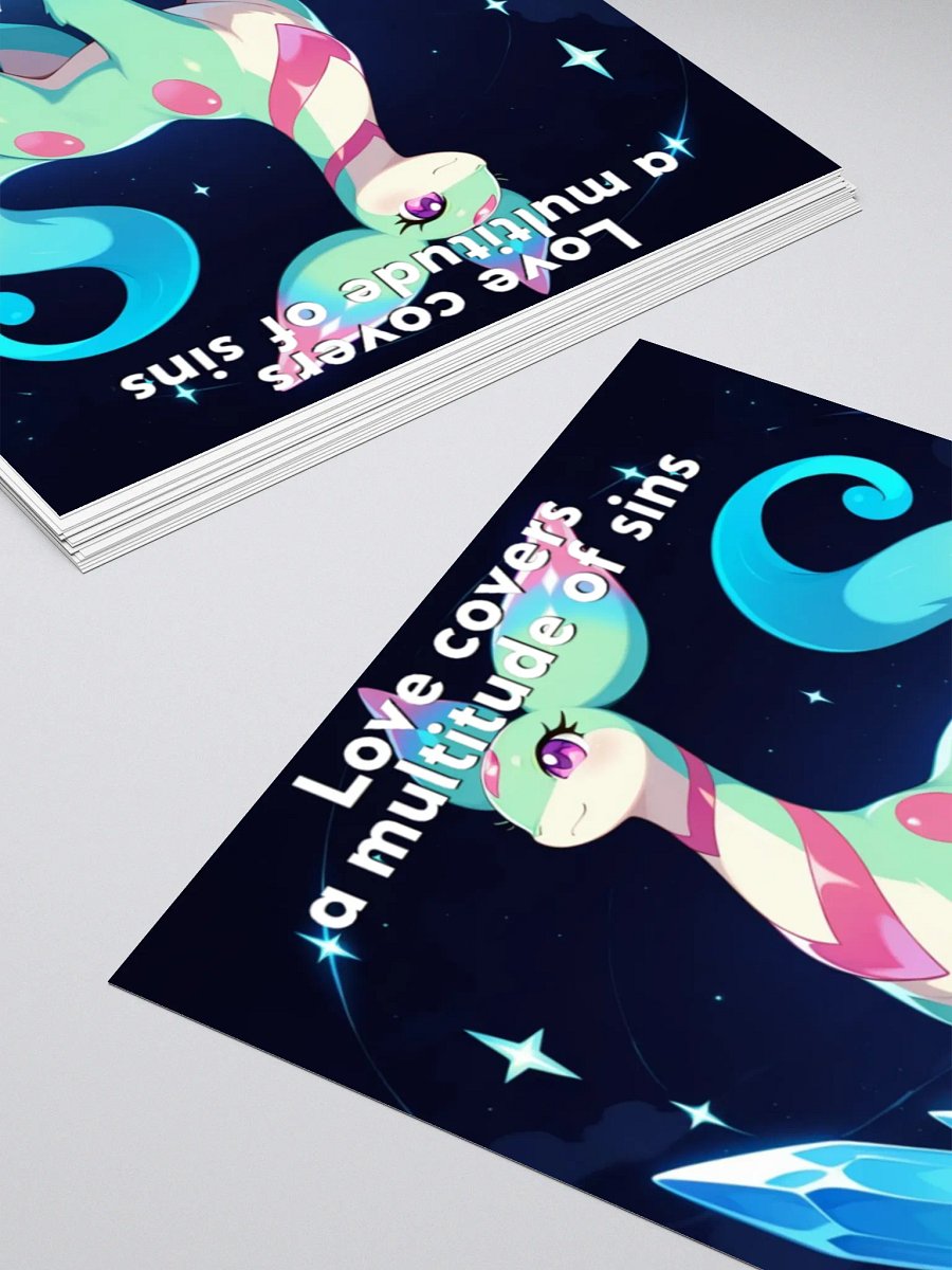 Bible Cuties Leah - Love covers a multitude of sins Sticker product image (7)