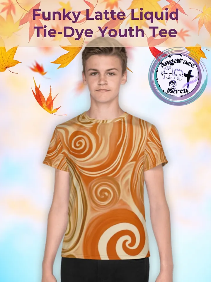Funky Latte Liquid Tie-Dye Youth Crew Neck Tee product image (1)
