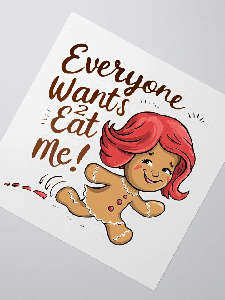 Everyone Wants To Eat me Ginger Girl Running Away sticker product image (5)