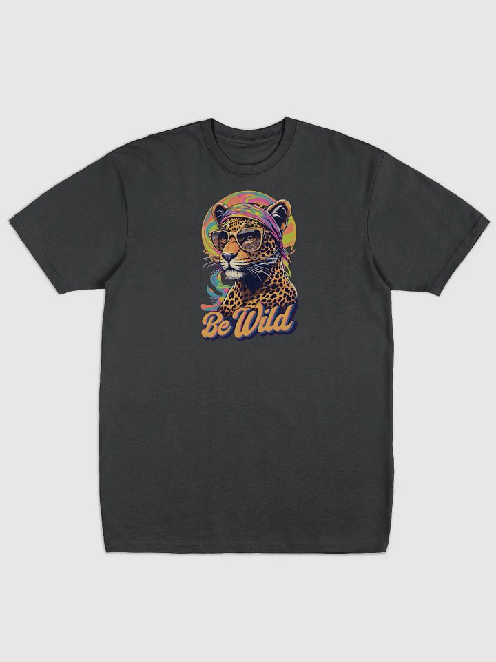 Groovy "Be Wild" Psychedelic Leopard Heavyweight Tee product image (1)