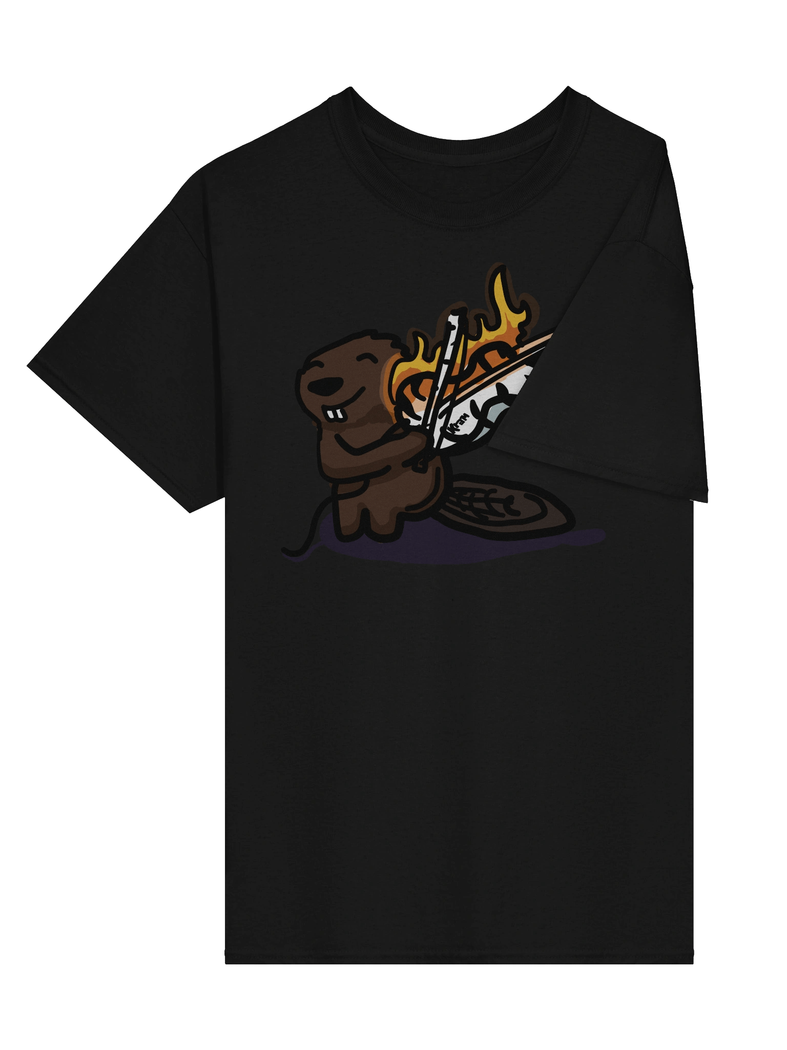 Flaming Violin Beaver T-Shirt product image (3)