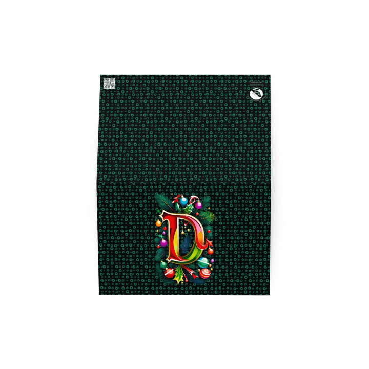 Christmas Monogram Letter D(3) Greeting Card product image (2)