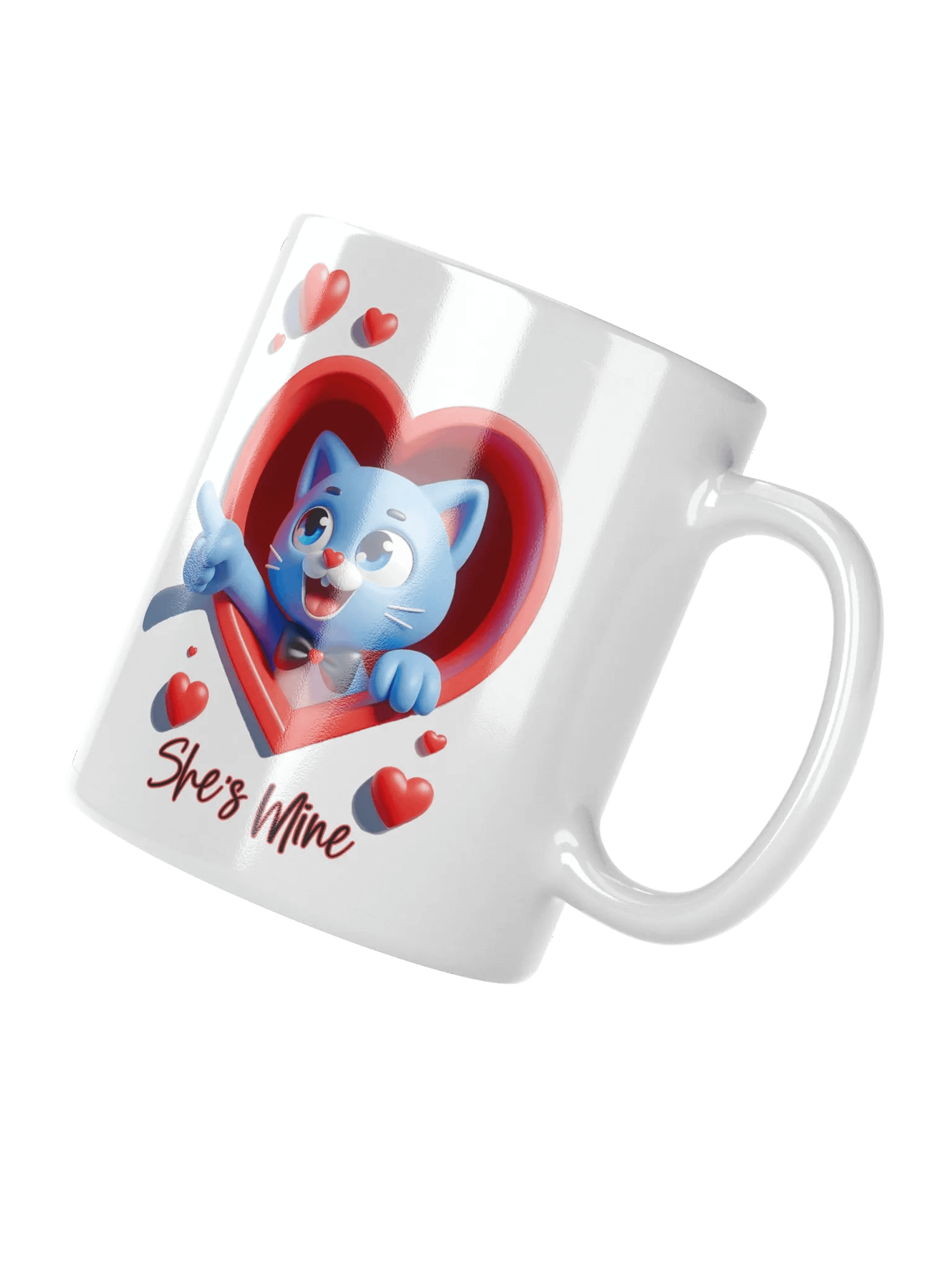 Adorable Cat Love Mug -She's Mine! product image (4)