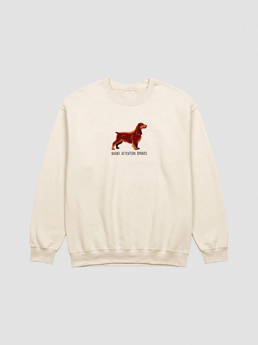 Short Attention Spaniel Sweatshirt (Embroidered) of a Field Spaniel(Liver & Tan) product image (1)