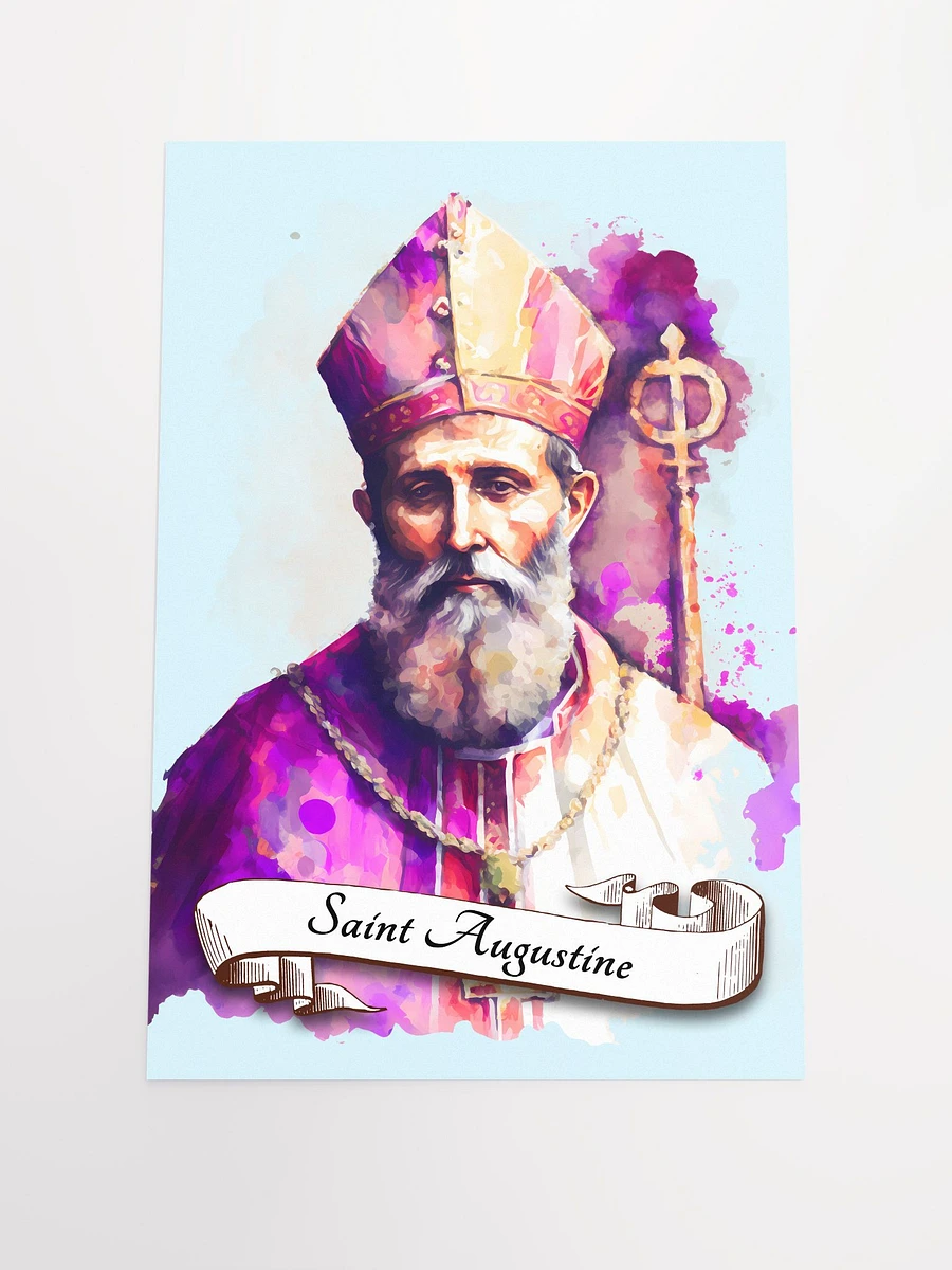 Saint Augustine Of Hippo Patron Saint of Brewers, Theologians, Priests, Printers, Sore Eyes Matte Poster product image (3)