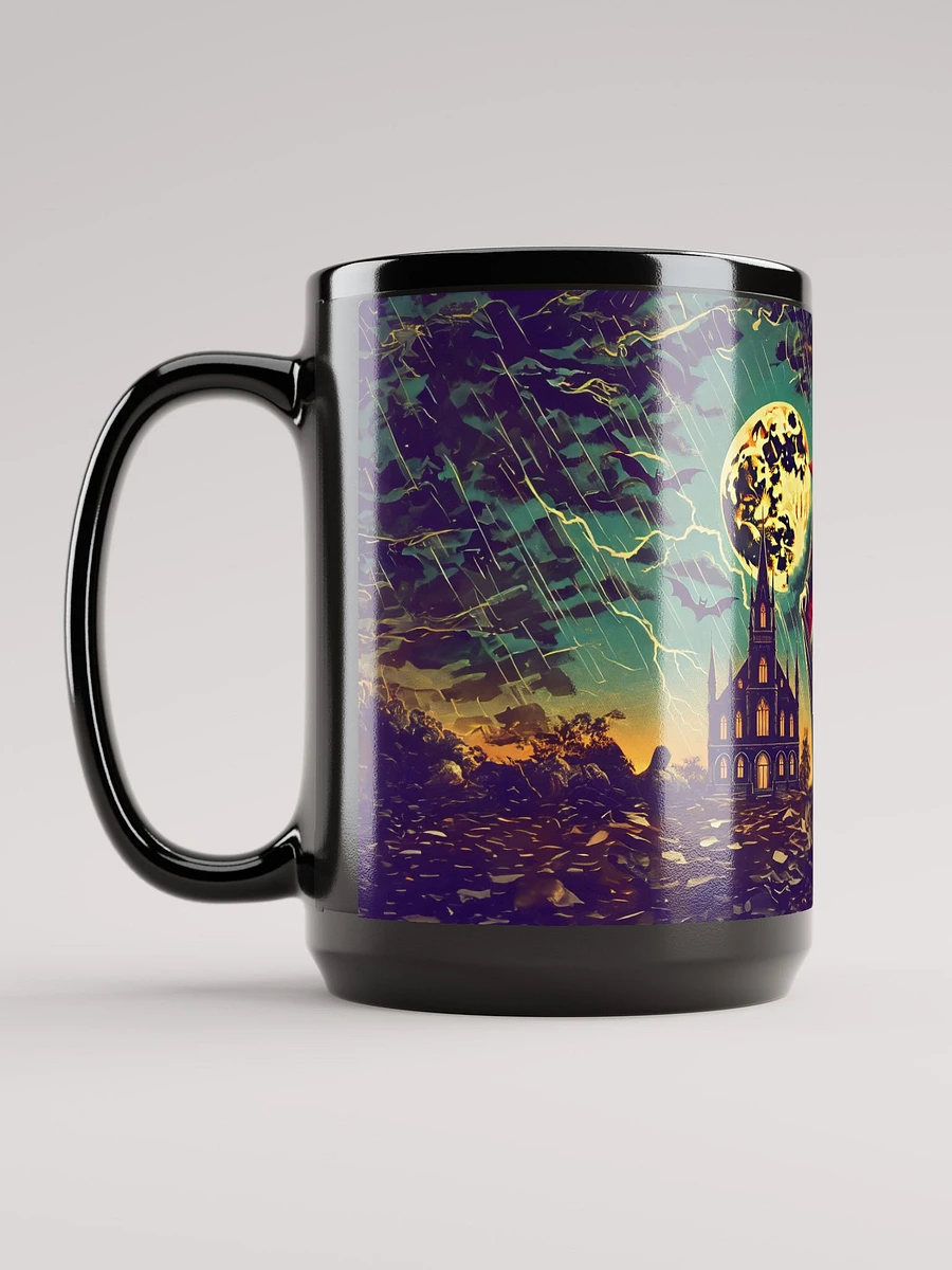 Vampire Under a Full Moon Black Glossy Mug product image (6)