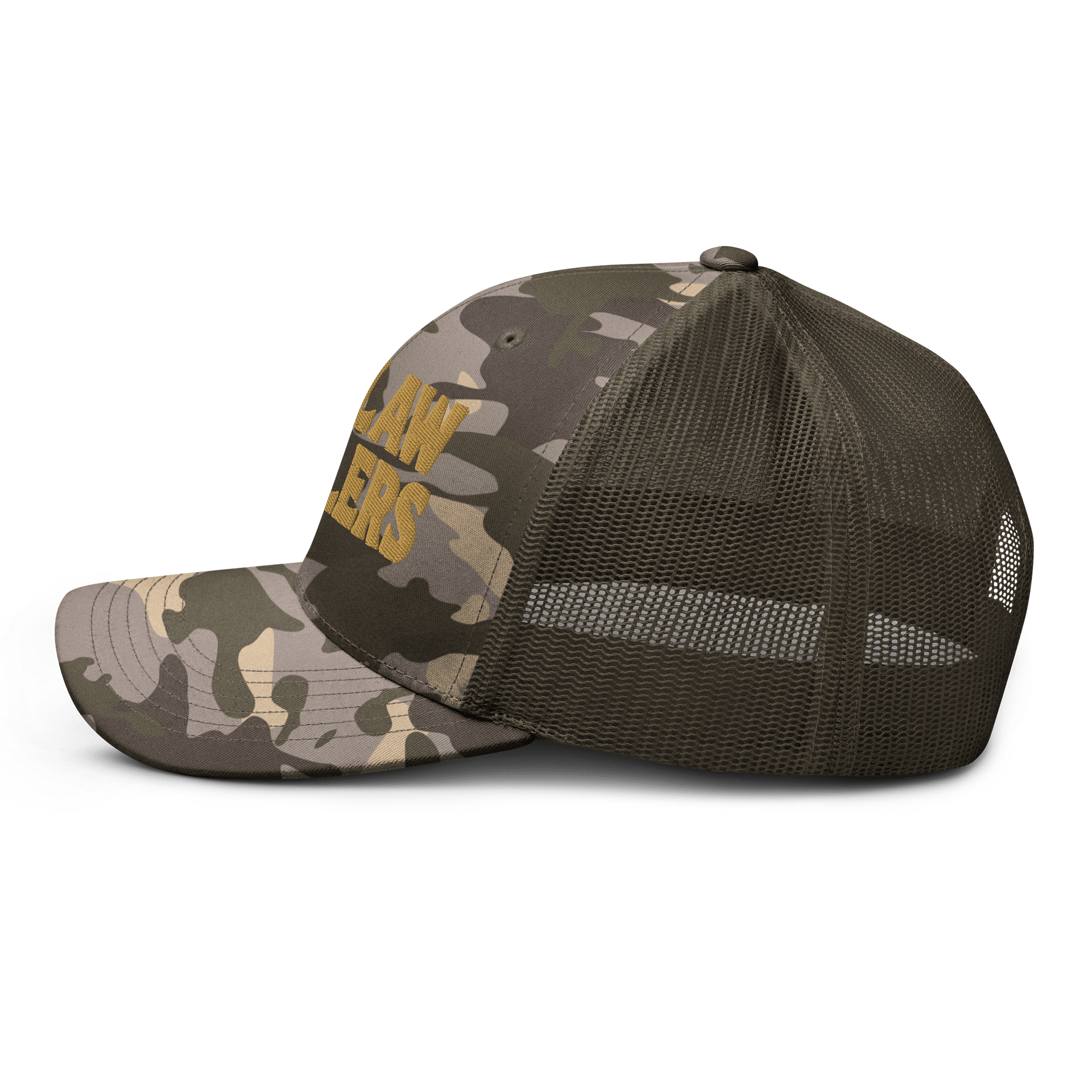 Outlaw Antler Embordered Trucker Hat Camo Gold product image (3)