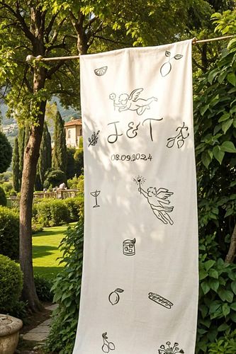 Just dropped in my Etsy shop: customizable illustrated linen signs! 🌟 After 3 months of hard work, you can now access over 50...