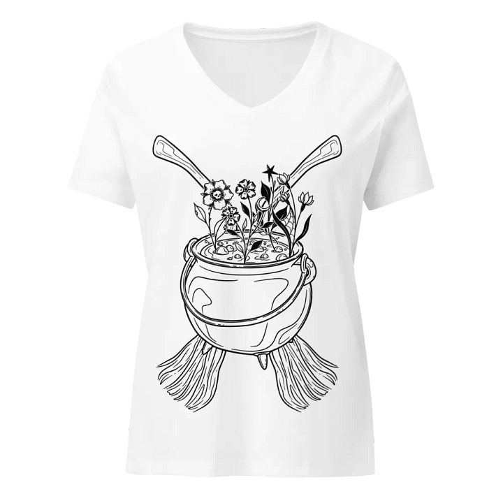 Henbane Coven Crest Bella+Canvas Women's Relaxed V-Neck T-Shirt product image (25)
