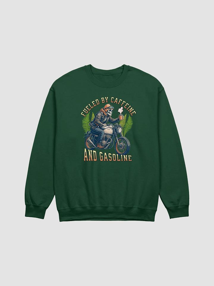 Fueled By Caffeine And Gasoline Rider Crewneck Sweatshirt product image (3)
