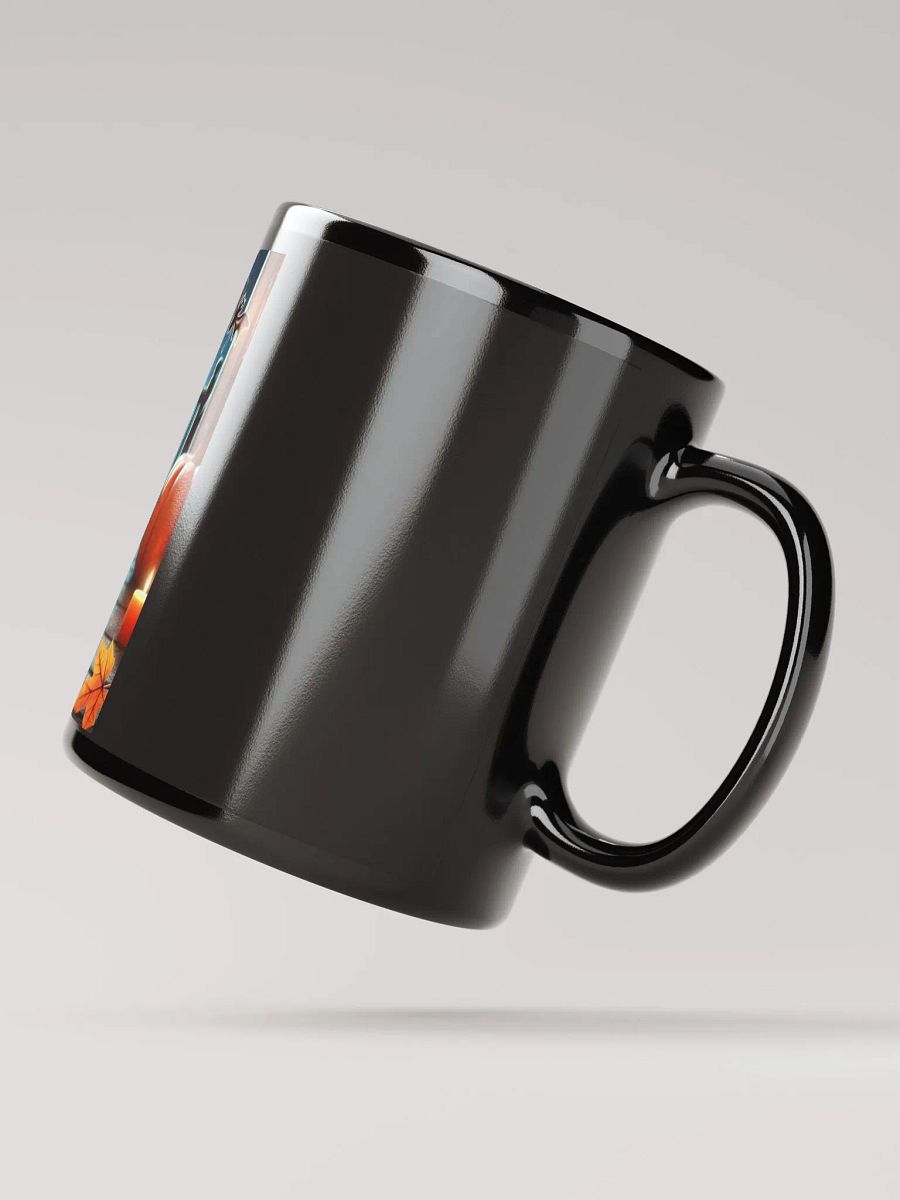 Black Glossy Mug featuring a Cute Cat product image (2)