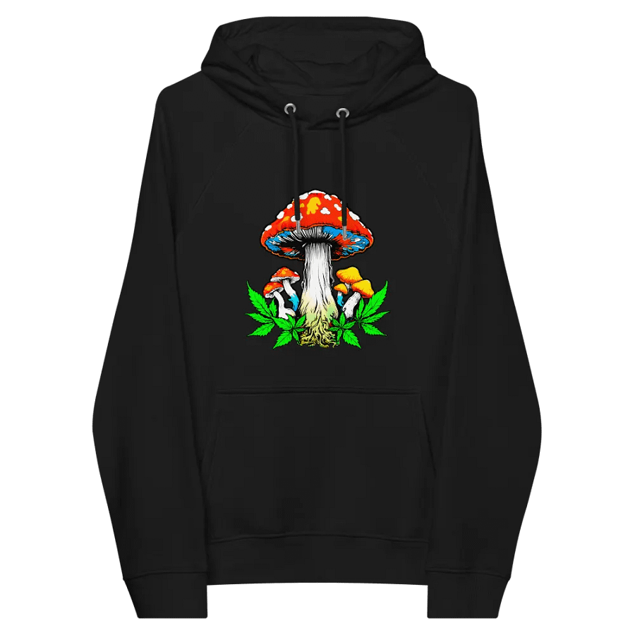 [Groovy Shrooms 2] Unisex Eco Raglan Hoodie product image (9)